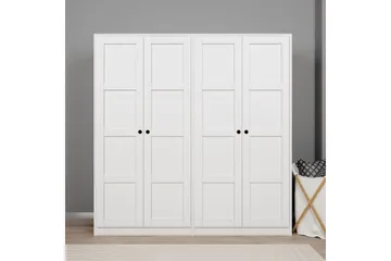 Nagouri Garderobesskåp 188x190 cm - Hvid - Opbevaring - Tøjopbevaring - Garderobeskabe - Garderobeskab & klædeskab