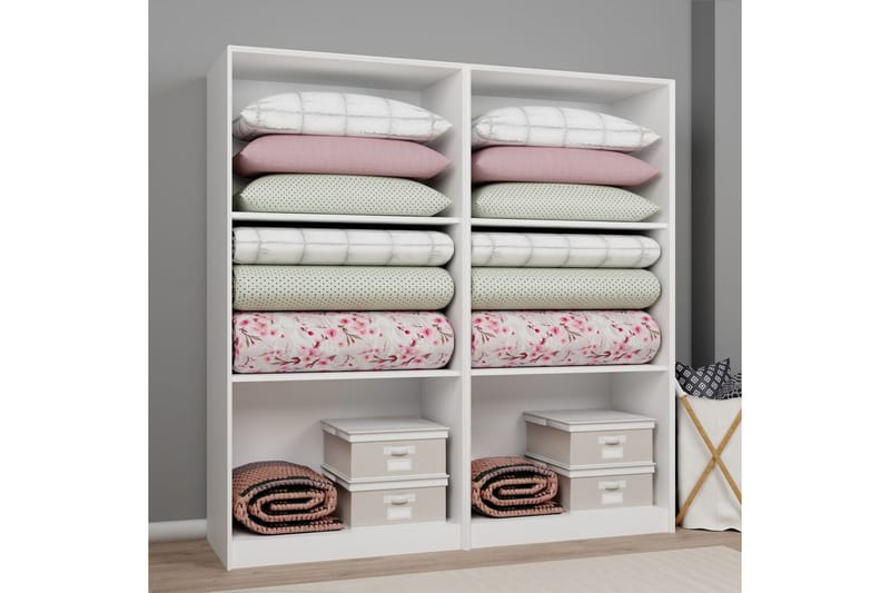 Nagouri Garderobesskåp 188x190 cm - Hvid - Opbevaring - Tøjopbevaring - Garderobeskabe - Garderobeskab & klædeskab