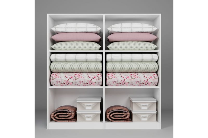 Nagouri Garderobesskåp 188x190 cm - Hvid - Opbevaring - Tøjopbevaring - Garderobeskabe - Garderobeskab & klædeskab