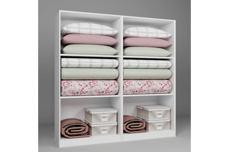 Nagouri Garderobesskåp 188x190 cm - Hvid - Opbevaring - Tøjopbevaring - Garderobeskabe - Garderobeskab & klædeskab