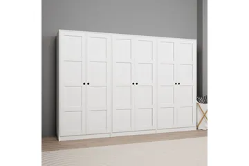 Nagouri Garderobesskåp 280x190 cm - Hvid - Opbevaring - Tøjopbevaring - Garderobeskabe - Garderobeskab & klædeskab