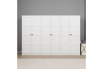 Nagouri Garderobesskåp 280x190 cm - Hvid - Opbevaring - Tøjopbevaring - Garderobeskabe - Garderobeskab & klædeskab