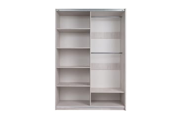 Najera Garderobe 150x68,5x215 cm - Eg | Sort - Opbevaring - Tøjopbevaring - Garderobeskabe
