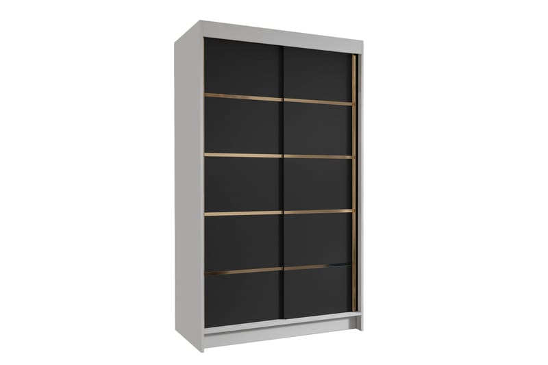 Narbonne Garderobe 100x200 cm - Sort/Hvid - Opbevaring - Tøjopbevaring - Garderobeskabe