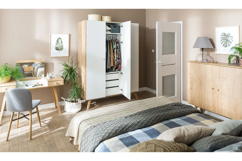 Nature Garderobe Hvid/Natur - VOX - Opbevaring - Tøjopbevaring - Garderobeskabe - Garderobeskab & klædeskab