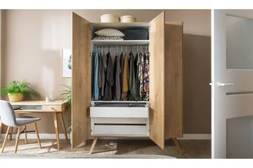 Nature Garderobe Natur/Hvid - VOX - Opbevaring - Tøjopbevaring - Garderobeskabe - Garderobeskab & klædeskab