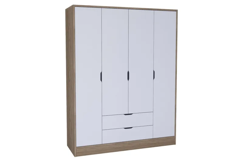 Nordhs Garderobe 170x183 cm, Lysbrun/Hvid