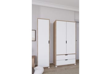 Nordhs Garderobesskåp 130x183 cm - Valnød - Opbevaring - Tøjopbevaring - Garderobeskabe - Garderobeskab & klædeskab