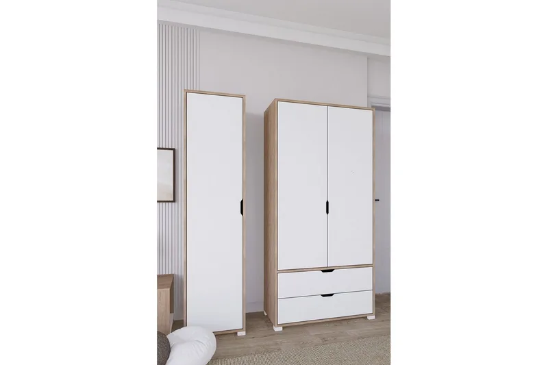 Nordhs Garderobesskåp 130x183 cm - Valnød - Opbevaring - Tøjopbevaring - Garderobeskabe - Garderobeskab & klædeskab