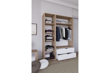 Nordhs Garderobesskåp 130x183 cm - Valnød - Opbevaring - Tøjopbevaring - Garderobeskabe - Garderobeskab & klædeskab
