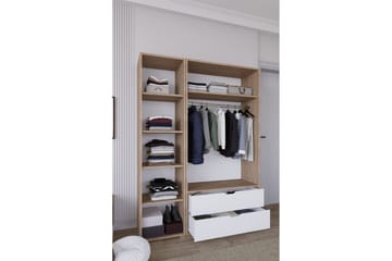 Nordhs Garderobesskåp 130x183 cm - Valnød - Opbevaring - Tøjopbevaring - Garderobeskabe - Garderobeskab & klædeskab