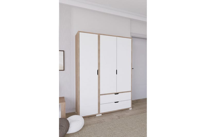 Nordhs Garderobesskåp 130x183 cm - Valnød - Opbevaring - Tøjopbevaring - Garderobeskabe - Garderobeskab & klædeskab