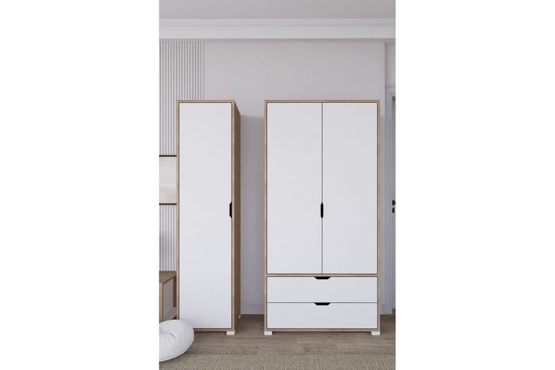 Nordhs Garderobesskåp 130x183 cm - Valnød - Opbevaring - Tøjopbevaring - Garderobeskabe - Garderobeskab & klædeskab