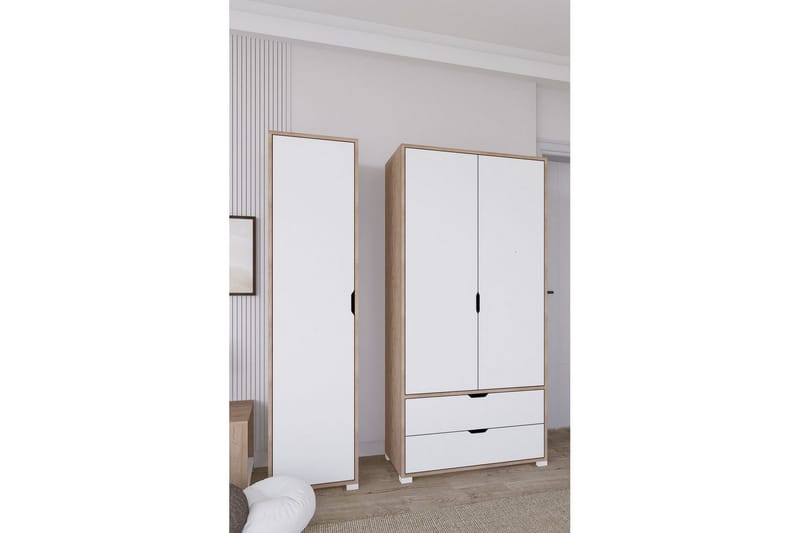 Nordhs Garderobesskåp 130x183 cm - Valnød - Opbevaring - Tøjopbevaring - Garderobeskabe - Garderobeskab & klædeskab