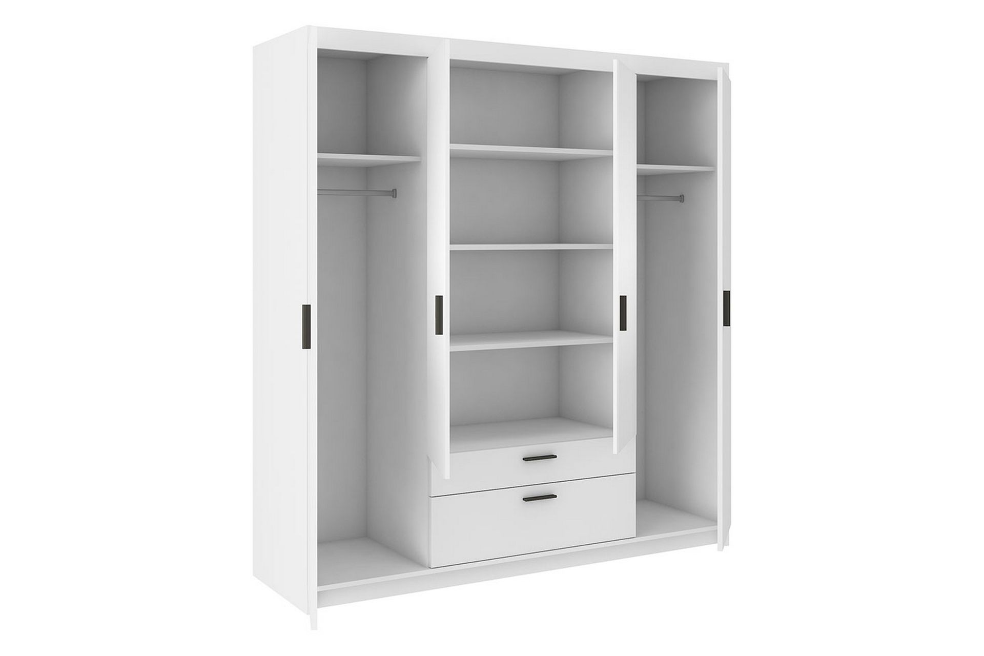 Norrbyn Garderobe 53x190x176,3 cm - Hvid - Opbevaring - Tøjopbevaring - Garderobeskabe