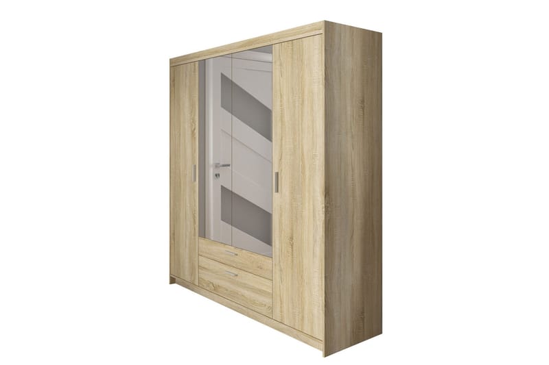 Norrbyn Garderobe med Spejl 53x190x176,3 cm, Sonomaeg