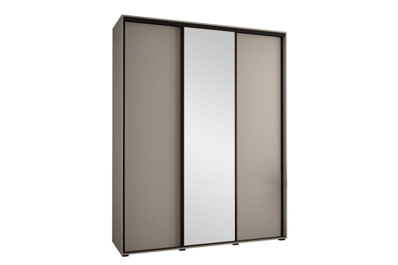 Norrebon Garderobe med Spejl 200x235 cm, Beige