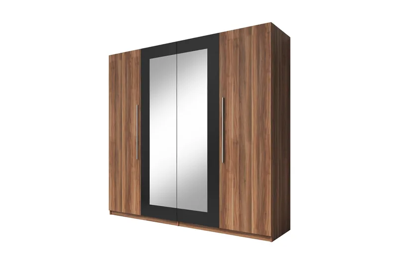 Nougan garderobe, Træ / sort