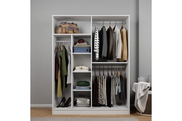 Olera Garderobe 140x180 cm - Hvid - Opbevaring - Tøjopbevaring - Garderobeskabe - Garderobeskab & klædeskab