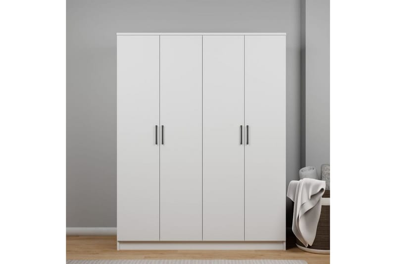 Olera Garderobe 140x180 cm, Hvid