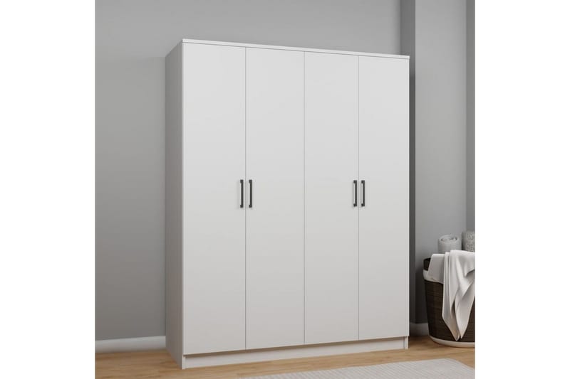 Olera Garderobe 140x180 cm - Hvid - Opbevaring - Tøjopbevaring - Garderobeskabe - Garderobeskab & klædeskab