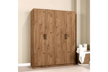 Olera Garderobe 140x180 cm - Natur - Opbevaring - Tøjopbevaring - Garderobeskabe - Garderobeskab & klædeskab