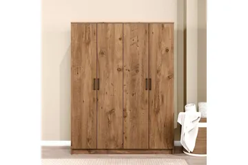 Olera Garderobe 140x180 cm - Natur - Opbevaring - Tøjopbevaring - Garderobeskabe - Garderobeskab & klædeskab