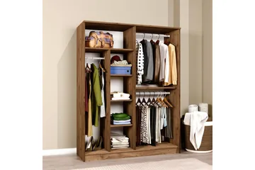 Olera Garderobe 140x180 cm - Natur - Opbevaring - Tøjopbevaring - Garderobeskabe - Garderobeskab & klædeskab