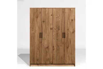 Olera Garderobe 140x180 cm - Natur - Opbevaring - Tøjopbevaring - Garderobeskabe - Garderobeskab & klædeskab