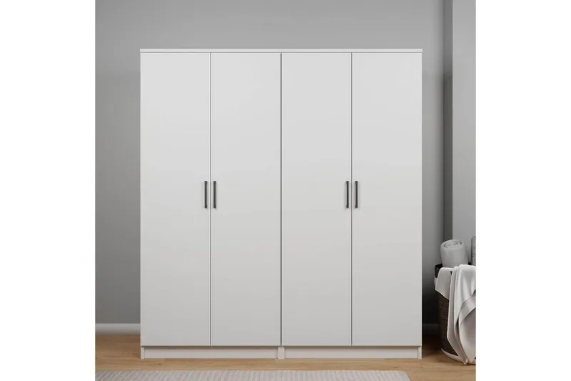 Olera Garderobe 160x180 cm - Hvid - Opbevaring - Tøjopbevaring - Garderobeskabe - Garderobeskab & klædeskab