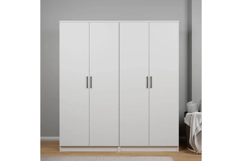 Olera Garderobe 160x180 cm - Hvid - Opbevaring - Tøjopbevaring - Garderobeskabe - Garderobeskab & klædeskab