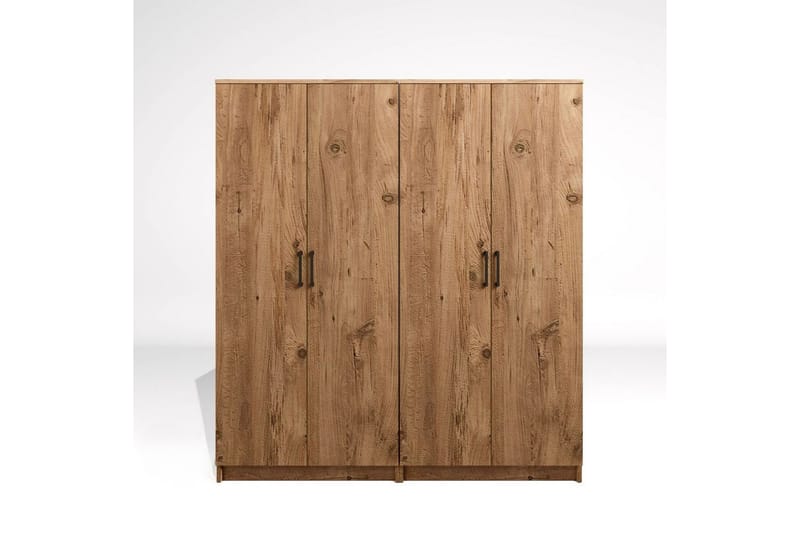 Olera Garderobe 160x180 cm - Natur - Opbevaring - Tøjopbevaring - Garderobeskabe