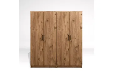 Olera Garderobe 160x180 cm - Natur - Opbevaring - Tøjopbevaring - Garderobeskabe - Garderobeskab & klædeskab