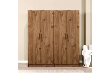 Olera Garderobe 160x180 cm - Natur - Opbevaring - Tøjopbevaring - Garderobeskabe - Garderobeskab & klædeskab