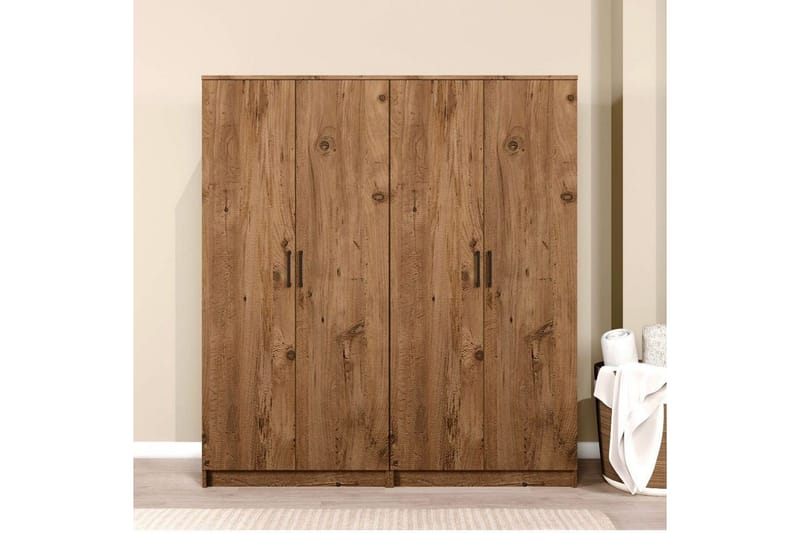 Olera Garderobe 160x180 cm - Natur - Opbevaring - Tøjopbevaring - Garderobeskabe - Garderobeskab & klædeskab
