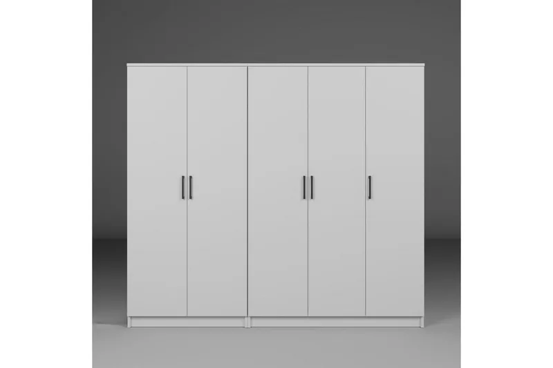 Olera Garderobe 200x180 cm - Hvid - Opbevaring - Tøjopbevaring - Garderobeskabe