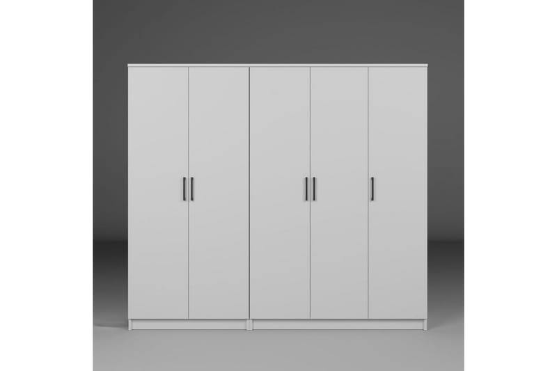Olera Garderobe 200x180 cm - Hvid - Opbevaring - Tøjopbevaring - Garderobeskabe