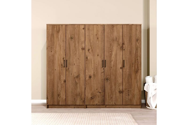 Olera Garderobe 200x180 cm - Natur - Opbevaring - Tøjopbevaring - Garderobeskabe