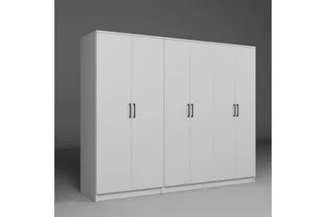 Olera Garderobe 220x180 cm - Hvid - Opbevaring - Tøjopbevaring - Garderobeskabe