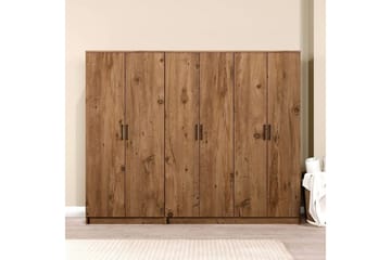 Olera Garderobe 220x180 cm - Natur - Opbevaring - Tøjopbevaring - Garderobeskabe