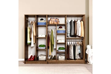 Olera Garderobe 220x180 cm - Natur - Opbevaring - Tøjopbevaring - Garderobeskabe