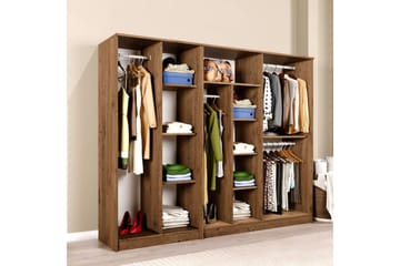 Olera Garderobe 220x180 cm - Natur - Opbevaring - Tøjopbevaring - Garderobeskabe