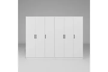 Olera Garderobe 240x180 cm - Hvid - Opbevaring - Tøjopbevaring - Garderobeskabe