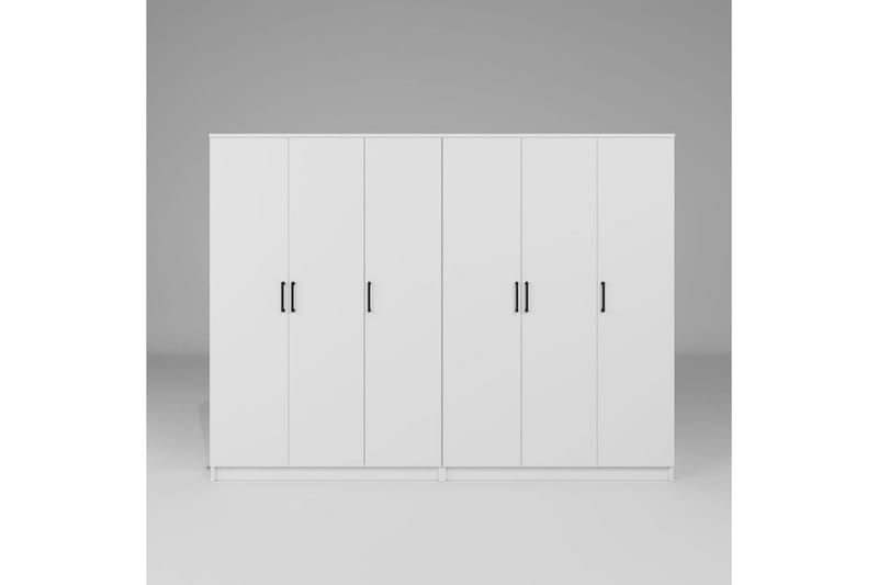 Olera Garderobe 240x180 cm - Hvid - Opbevaring - Tøjopbevaring - Garderobeskabe