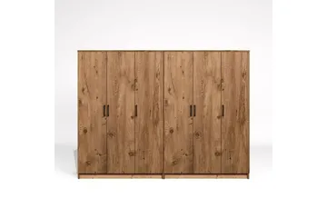 Olera Garderobe 240x180 cm - Natur - Opbevaring - Tøjopbevaring - Garderobeskabe