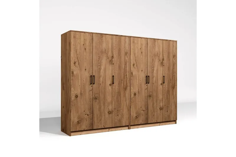 Olera Garderobe 240x180 cm - Natur - Opbevaring - Tøjopbevaring - Garderobeskabe