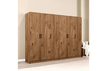 Olera Garderobe 240x180 cm - Natur - Opbevaring - Tøjopbevaring - Garderobeskabe