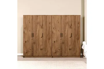 Olera Garderobe 240x180 cm - Natur - Opbevaring - Tøjopbevaring - Garderobeskabe