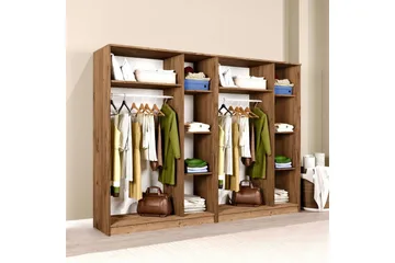 Olera Garderobe 240x180 cm - Natur - Opbevaring - Tøjopbevaring - Garderobeskabe