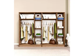 Olera Garderobe 240x180 cm - Natur - Opbevaring - Tøjopbevaring - Garderobeskabe